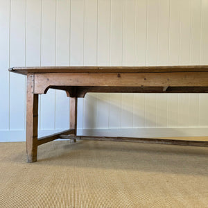 A Monumental Vintage 8 ft English Pine Farmhouse Table