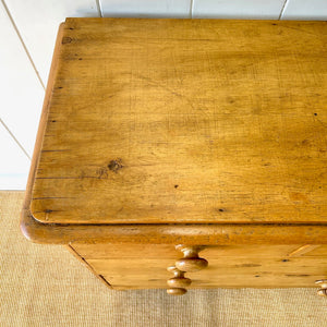 An Antique English Pine Chest of Drawers Dresser Tulip Feet c1890