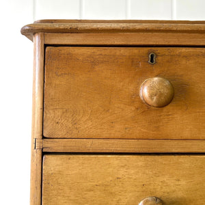 An Antique English Pine Chest of Drawers Dresser Tulip Feet c1890