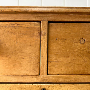 An Antique English Pine Chest of Drawers Dresser Tulip Feet c1890