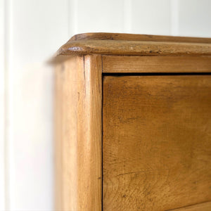 An Antique English Pine Chest of Drawers Dresser Tulip Feet c1890