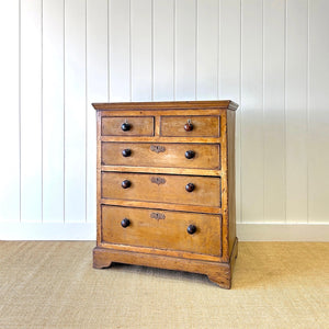 An Antique 19th Century French Pine Chest of Drawers Dresser