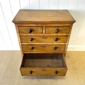 An Antique 19th Century French Pine Chest of Drawers Dresser