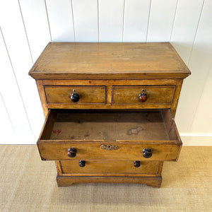 An Antique 19th Century French Pine Chest of Drawers Dresser