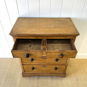 An Antique 19th Century French Pine Chest of Drawers Dresser