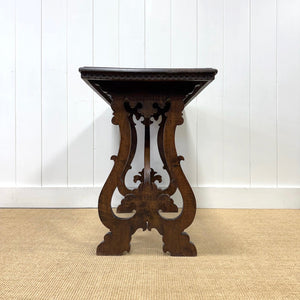 A Vintage Spanish Style Oak Side Table