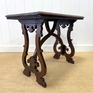 A Vintage Spanish Style Oak Side Table