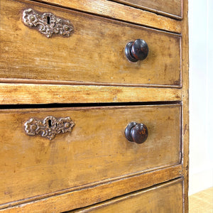 An Antique 19th Century French Pine Chest of Drawers Dresser