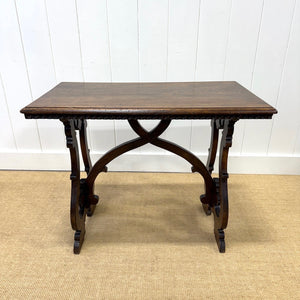 A Vintage Spanish Style Oak Side Table