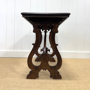 A Vintage Spanish Style Oak Side Table