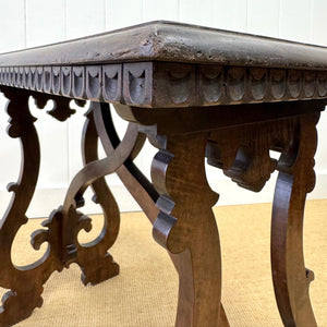 A Vintage Spanish Style Oak Side Table