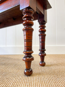 A 19th Century English Mahogany Hall or Window  Bench