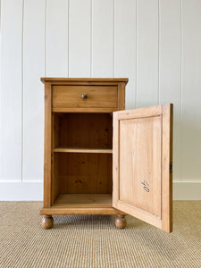 A Charming English Pine Nightstand c1890