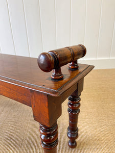 A 19th Century English Mahogany Hall or Window  Bench