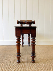 A 19th Century English Mahogany Hall or Window  Bench