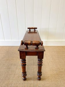 A 19th Century English Mahogany Hall or Window  Bench