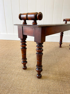 A 19th Century English Mahogany Hall or Window  Bench