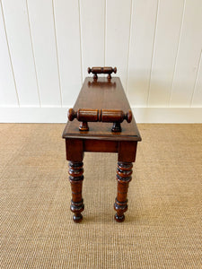 A 19th Century English Mahogany Hall or Window  Bench