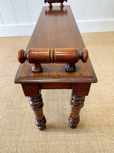 A 19th Century English Mahogany Hall or Window  Bench