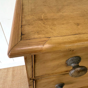 A Large 19th Century English Pine Chest of Drawers/Dresser with Tulip Feet