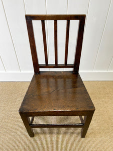 A Pair of English Oak and Elm Georgian Occasional Chairs c1800