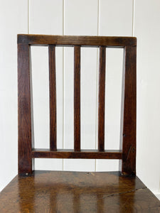 A Pair of English Oak and Elm Georgian Occasional Chairs c1800