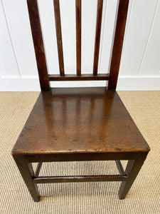 A Pair of English Oak and Elm Georgian Occasional Chairs c1800