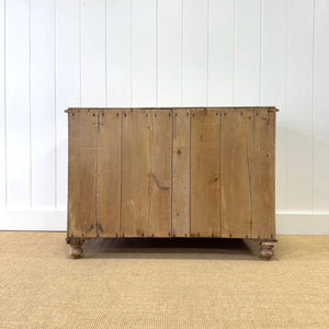 An Antique English Pine Chest of Drawers Dresser Tulip Feet c1890