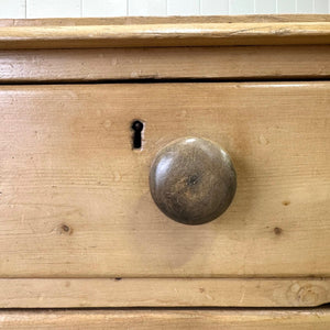 An Antique English Pine Chest of Drawers Dresser Tulip Feet c1890