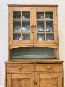 A 19th Century Pine Cupboard with Glazed Upper Doors