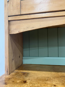 A 19th Century Pine Cupboard with Glazed Upper Doors