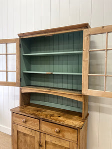 A 19th Century Pine Cupboard with Glazed Upper Doors