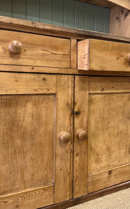 A 19th Century Pine Cupboard with Glazed Upper Doors