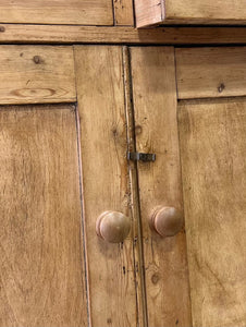 A 19th Century Pine Cupboard with Glazed Upper Doors