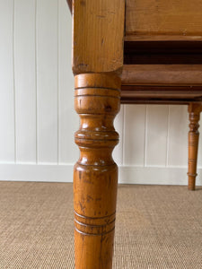 Antique English Country Pine Desk or Library Table c1890