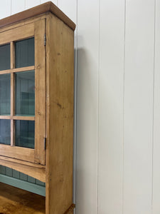 A 19th Century Pine Cupboard with Glazed Upper Doors