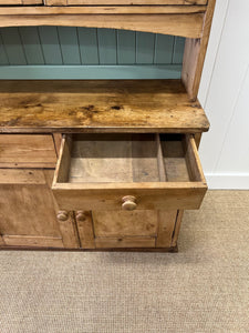 A 19th Century Pine Cupboard with Glazed Upper Doors