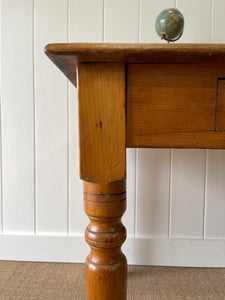 Antique English Country Pine Desk or Library Table c1890