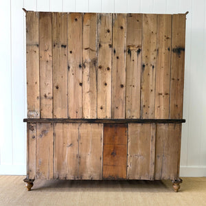 A Large 19th Century English Pine Bookcase Cabinet or Hutch