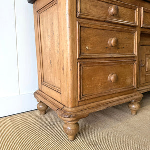 A Large 19th Century English Pine Bookcase Cabinet or Hutch