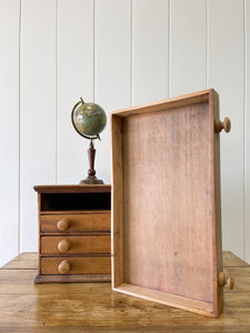 An English Pine Bank of Drawers Wooden Knobs c1890