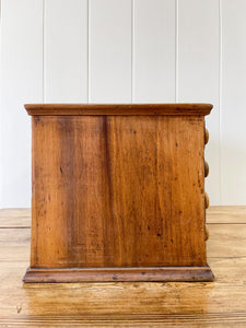 An English Pine Bank of Drawers Wooden Knobs c1890