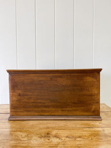 An English Pine Bank of Drawers Wooden Knobs c1890