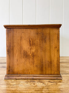 An English Pine Bank of Drawers Wooden Knobs c1890