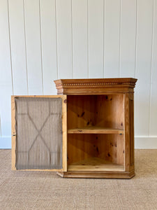 Antique English Pine Hanging Corner Cupboard c1890