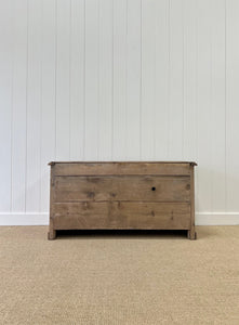 A Large and Low English Country 7 Drawer Pine Buffet or Sideboard c1860