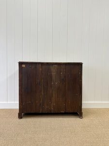 A Large English Pine Chest of Drawers Dresser on Bun Feet c1890