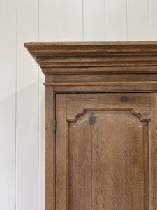 A Large 18th Century English Oak Linen Press Cupboard