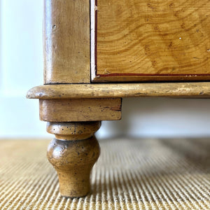 An Antique English Pine Chest of Drawers Dresser Tulip Feet c1890