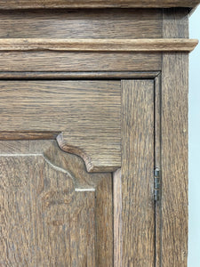 A Large 18th Century English Oak Linen Press Cupboard